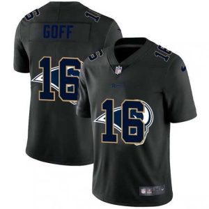 Superior Los Angeles Rams 16 Jared Goff Nike Team Logo Dual Overlap Limited NFL Jersey Black