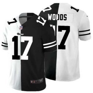 Finest Los Angeles Rams 17 Robert Woods Black V White Peace Split Nike Vapor Untouchable Limited NFL Jersey