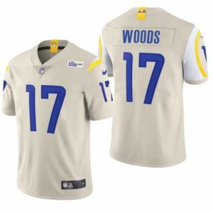 Premium Los Angeles Rams 17 Robert Woods Nike Bone 2020 Vapor Untouchable Limited NFL Jersey