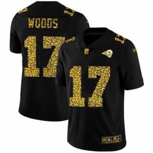 Superb Los Angeles Rams 17 Robert Woods Nike Leopard Print Fashion Vapor Limited NFL Jersey Black