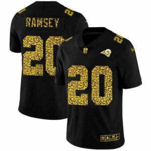 Finest Los Angeles Rams 20 Jalen Los Angeles Ramsey Nike Leopard Print Fashion Vapor Limited NFL Jersey Black