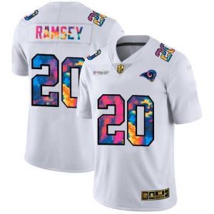Superior Los Angeles Rams 20 Jalen Los Angeles Ramsey White Nike Multi Color 2020 NFL Crucial Catch Limited NFL Jersey