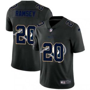 Marvelous Los Angeles Rams 20 Jalen Ramsey Nike Team Logo Dual Overlap Limited NFL Jersey Black