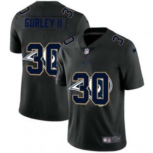 Superb Los Angeles Rams 30 Todd Gurley II Nike Team Logo Dual Overlap Limited NFL Jersey Black