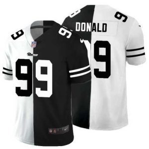 Marvelous Los Angeles Rams 99 Aaron Donald Black V White Peace Split Nike Vapor Untouchable Limited NFL Jersey
