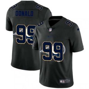 Gorgeous Los Angeles Rams 99 Aaron Donald Nike Team Logo Dual Overlap Limited NFL Jersey Black