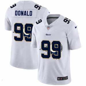 Superb Los Angeles Rams 99 Aaron Donald White Nike Team Logo Dual Overlap Limited NFL Jersey