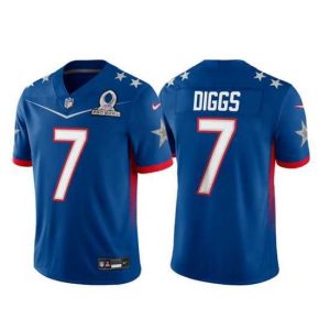Superb 2022 NFL Pro Bowl Dallas Cowboys #7 Trevon Diggs NFC Blue Jersey