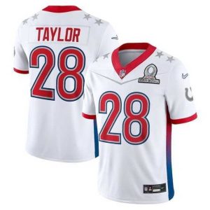 Superior 2022 NFL Pro Bowl Indiana Colts 28 Jonathan Taylor AFC White Jersey