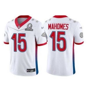 Gorgeous 2022 NFL Pro Bowl Kansas City Chiefs 15 Patrick Mahomes AFC White Jersey