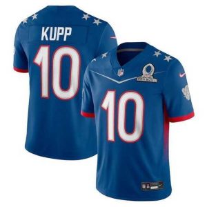 Finest 2022 NFL Pro Bowl Los Angeles Rams 10 Cooper Kupp NFC Blue Jersey