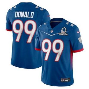 Superior 2022 NFL Pro Bowl Los Angeles Rams 99 Aaron Donald NFC Blue Jersey