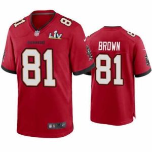 Exceptional Antonio Brown Buccaneers Red Super Bowl Lv Game Jersey