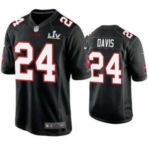 High quality Carlton Davis Buccaneers Black Super Bowl Lv Game Fashion Jersey
