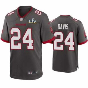 Premium Carlton Davis Buccaneers Pewter Super Bowl Lv Game Jersey