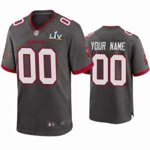High quality Custom Buccaneers Pewter Super Bowl Lv Game Jersey