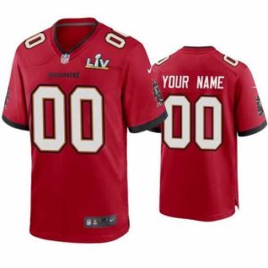 Gorgeous Custom Buccaneers Red Super Bowl Lv Game Jersey