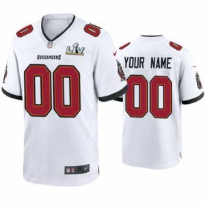 Marvelous Custom Buccaneers White Super Bowl Lv Game Jersey