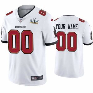 Finest Custom Buccaneers White Super Bowl Lv Vapor Limited Jersey