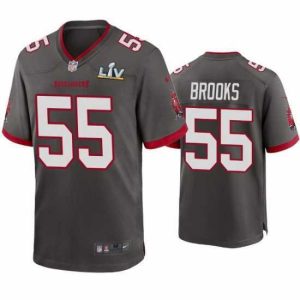Exceptional Derrick Brooks Buccaneers Pewter Super Bowl Lv Game Jersey