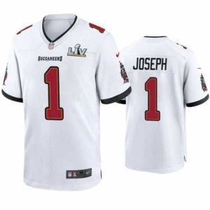 High quality Greg Joseph Buccaneers White Super Bowl Lv Game Jersey