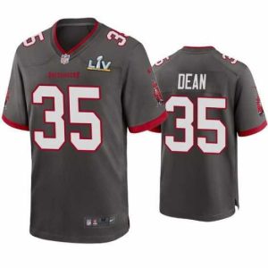 Finest Jamel Dean Buccaneers Pewter Super Bowl Lv Game Jersey