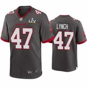 Premium John Lynch Buccaneers Pewter Super Bowl Lv Game Jersey