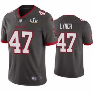 Exquisite John Lynch Buccaneers Pewter Super Bowl Lv Vapor Limited Jersey