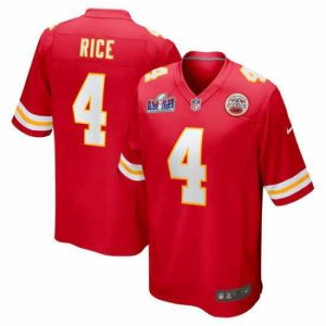 Superb Kansas City Chiefs 4 Rashee Rice Red 2023 F.U.S.E  Vapor Untouchable Limited Stitched 2024 Super Bowl LVIII Jersey