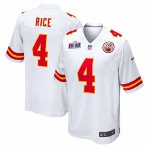 Gorgeous Kansas City Chiefs 4 Rashee Rice White 2023 F.U.S.E  Vapor Untouchable Limited Stitched 2024 Super Bowl LVIII Jersey