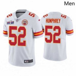 Exceptional Kansas City Chiefs 52 Creed Humphrey White Vapor Untouchable Limited Stitched Football 2024 Super Bowl LVIII Jersey