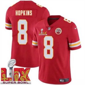 Finest Kansas City Chiefs DeAndre Hopkins #8 Red 2024 2025 Super Bowl LIX F.U.S.E Stitched Jersey