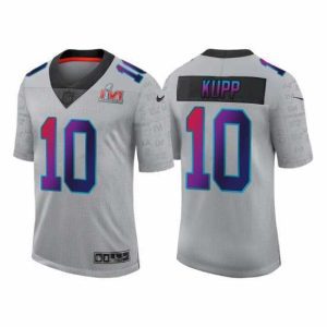 Exceptional Los Angeles Rams 10 Cooper Kupp 2022 Grey Super Bowl LVI Limited Stitched Jersey