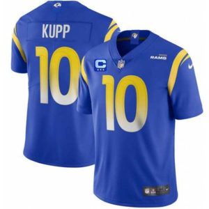 Superb Los Angeles Rams #10 Cooper Kupp 2022 Royal With 3-Star C Patch Vapor Limited Stitched Jersey