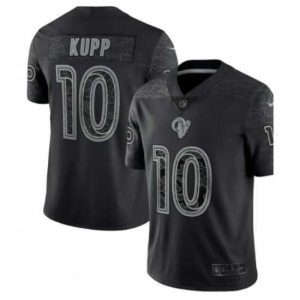 Premium Los Angeles Rams 10 Cooper Kupp Black Reflective Limited Stitched Football Jersey