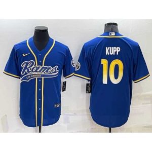 Exceptional Los Angeles Rams 10 Cooper Kupp Royal Cool Base Stitched Baseball Jersey
