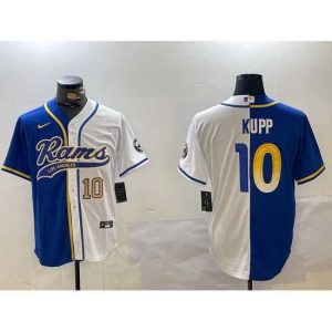 Superb Los Angeles Rams 10 Cooper Kupp Royal Cool Base Stitched Baseball Jersey 9