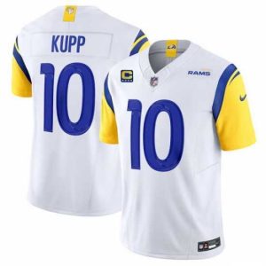 Marvelous Los Angeles Rams 10 Cooper Kupp White 2024 F.U.S.E With 4 Star C Patch Vapor Untouchable Limited Alternate Stitched Jersey