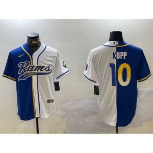 Exceptional Los Angeles Rams 10 Cooper Kupp White Cool Base Stitched Baseball Jersey