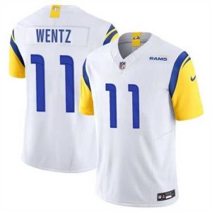 Superb Los Angeles Rams 11 Carson Wentz White 2023 F.U.S.E  Vapor Untouchable Stitched Football Jersey