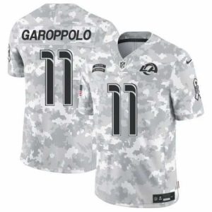 Finest Los Angeles Rams 11 Jimmy Garoppolo 2024 F.U.S.E Arctic Camo Salute To Service Limited Stitched Football Jersey