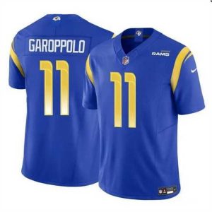 Finest Los Angeles Rams 11 Jimmy Garoppolo Blue 2024 F.U.S.E  Vapor Untouchable Stitched Football Jersey