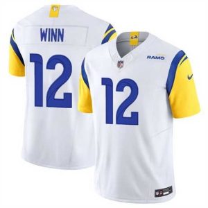 Exceptional Los Angeles Rams 12 Dresser Winn White 2023 F.U.S.E  Vapor Untouchable Stitched Football Jersey
