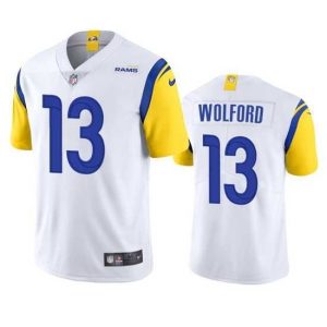 Premium Los Angeles Rams 13 John Wolford White Vapor Untouchable Limited Stitched Football Jersey
