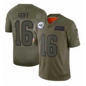 Superb Los Angeles Rams 16 Jared Goff Limited Camo 2019 Salute to Service Football Jersey