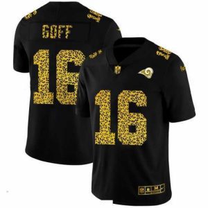 Exquisite Los Angeles Rams 16 Jared Goff Nike Leopard Print Fashion Vapor Limited NFL Jersey Black