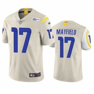 Gorgeous Los Angeles Rams 17 Baker Mayfield Bone Vapor Untouchable Limited Stitched Football Jersey