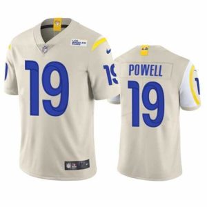 Gorgeous Los Angeles Rams 19 Brandon Powell Cream Vapor Untouchable Limited Stitched Football Jersey