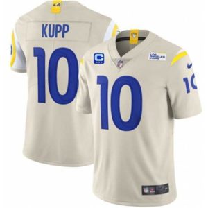 Exceptional Los Angeles Rams 2022 #10 Cooper Kupp Bone White With 3-star C Patch Vapor Untouchable Limited Stitched NFL Jersey