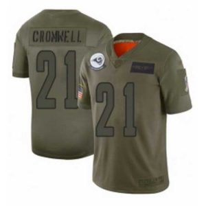 Finest Los Angeles Rams 21 Nolan Cromwell Limited Camo 2019 Salute to Service Football Jersey
